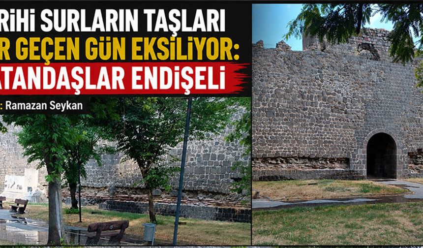 Tarihi Surların Taşları Her Geçen Gün Eksiliyor: Vatandaşlar Endişeli