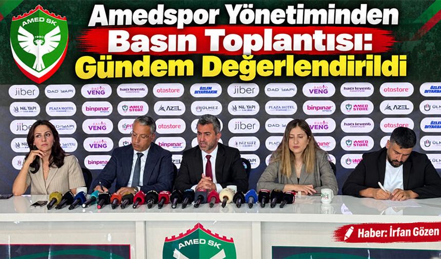 Amedspor Yönetiminden Basın Toplantısı: Gündem Değerlendirildi