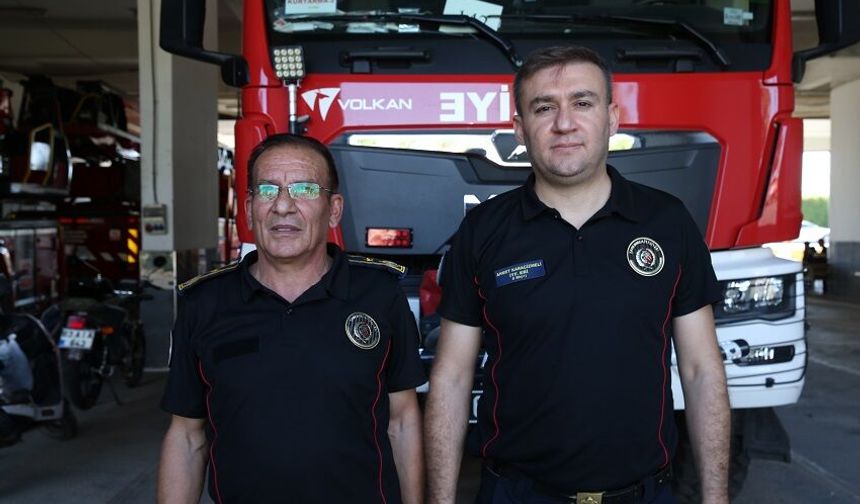 Aynı üniforma, aynı görev: Baba-oğul itfaiyecilerin 30 yıllık meslek hikâyesi