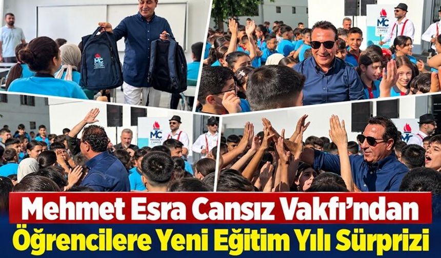 Mehmet Esra Cansız Vakfı’ndan Öğrencilere Yeni Eğitim Yılı Sürprizi