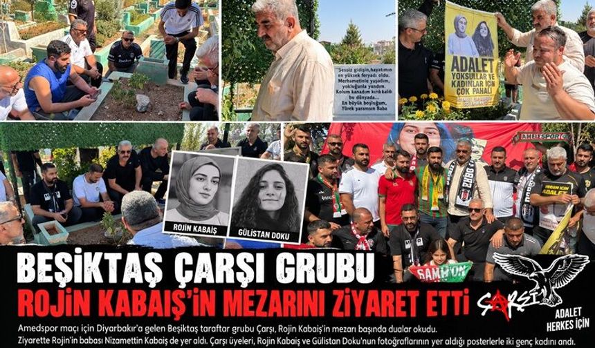 Beşiktaş Çarşı Grubu’ndan Rojin Kabaiş’in mezarına ziyaret