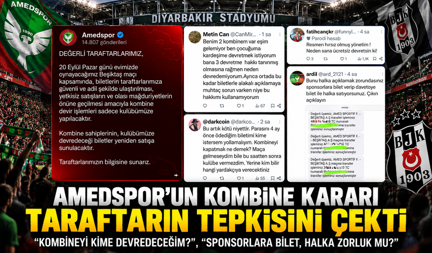 Amedspor’un Beşiktaş Maçı Öncesi Kombine Kararı Tepki Çekti
