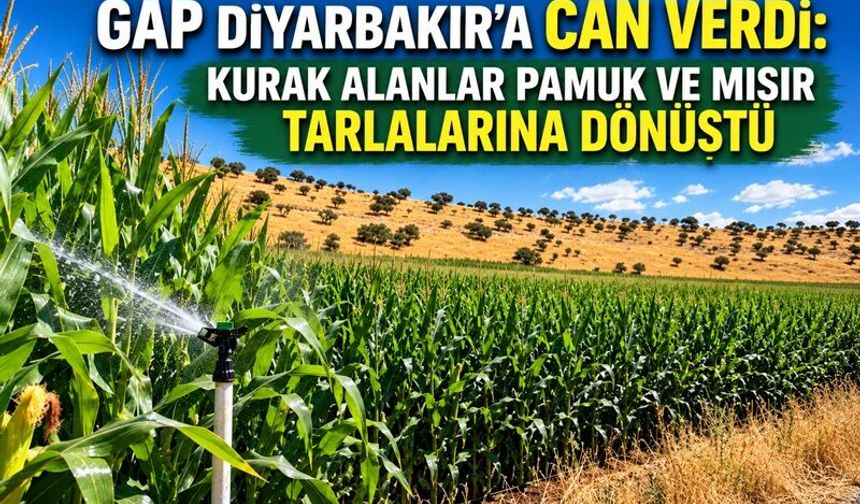 GAP Diyarbakır'a Can Verdi: Kurak Alanlar Pamuk ve Mısır Tarlalarına Dönüştü