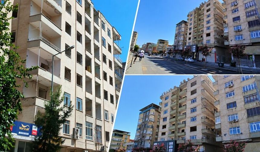 Diyarbakır'da Ağır Hasarlı Binalar Korku Saçıyor