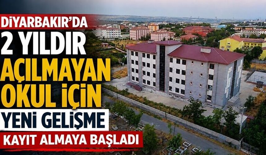 Diyarbakır’da 2 Yıldır Bekleyen Okul Kayıt Almaya Başladı