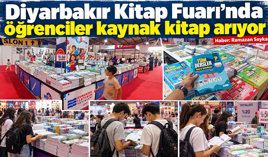 Diyarbakır Kitap Fuarı’nda öğrenciler kaynak kitap arıyor
