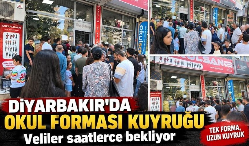 Diyarbakır’da okul forması kuyruğu: Veliler saatlerce bekliyor