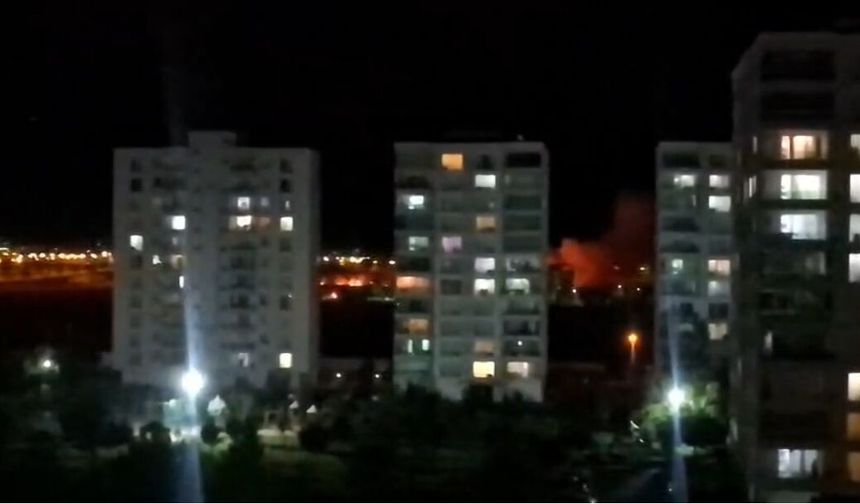Diş Hastanesi’nin arkasında anız yangını