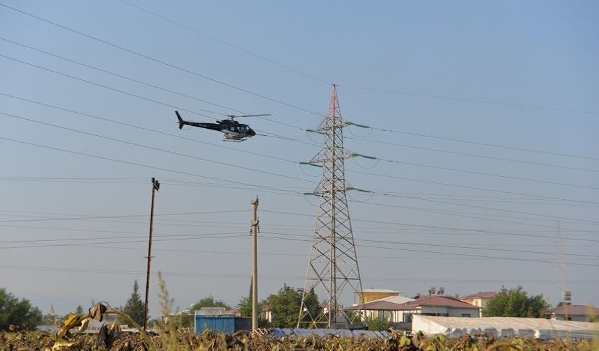 Helikopter destekli bakım çalışmaları elektrik hatlarındaki arızaları azaltıyor