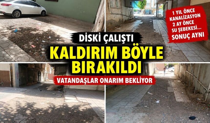 Bağlar’da Vatandaşların Tepkisi: Kazılan Kaldırım Aylardır Onarılmayı Bekliyor