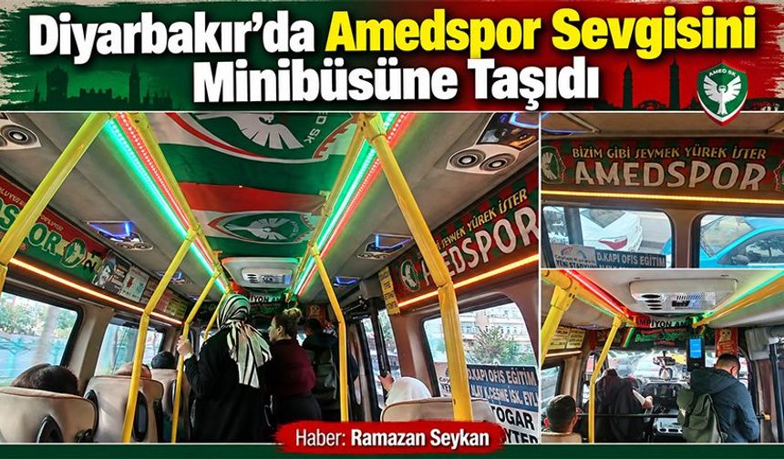 Diyarbakır’da Amedspor Sevgisini Minibüsüne Taşıdı