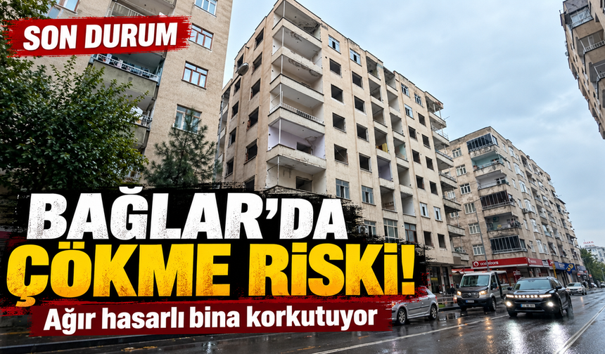 Diyarbakır Bağlar’da Çökme Riski Taşıyan Bina Korkutuyor!