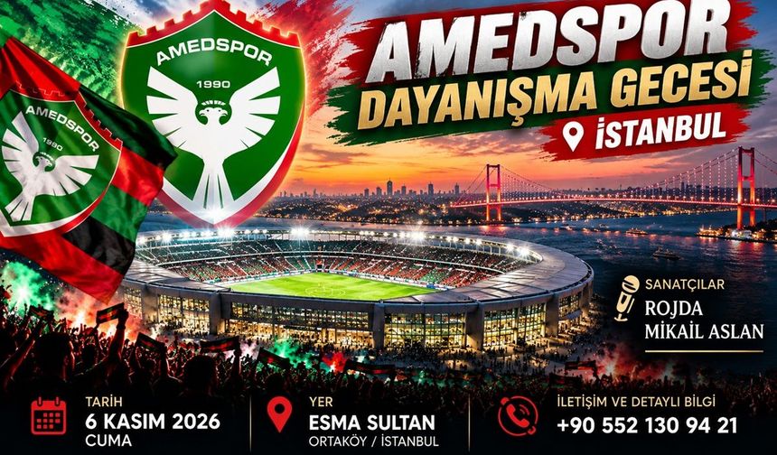 Amedspor Dayanışma Gecesi 6 Kasım’da!