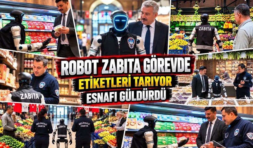 Raf fiyatlarını kontrol ediyor, esnafı güldürüyor: İşte robot zabıta MEGA