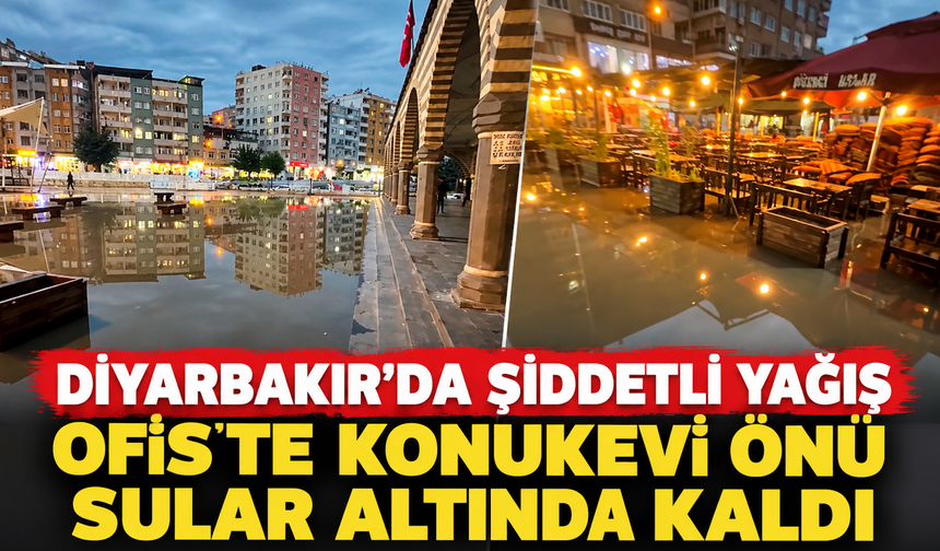Ofis’te Şiddetli Yağış Sonrası Konukevi Önü Sular Altında