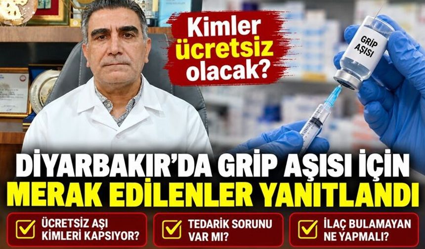 Diyarbakır’da Grip Aşısı İçin Merak Edilenler Yanıtlandı: Kimler Ücretsiz Olacak?