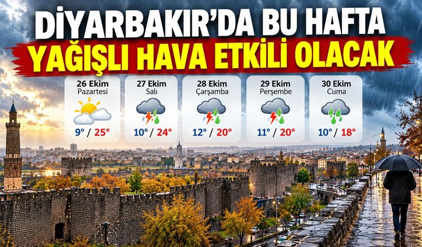 Diyarbakır’da Bu Hafta Yağışlı Hava Etkili Olmadı Bekleniyor