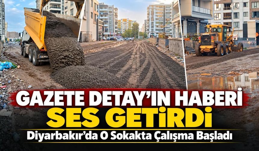 Diyarbakır’da O Sokakta Çalışma Başladı