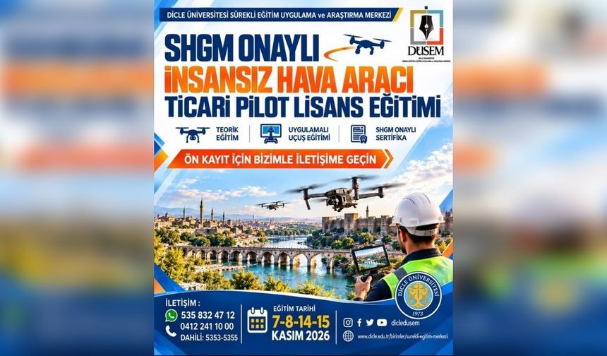 Diyarbakır’da  İHA Pilotu Eğitimi İçin Başvurular Başlıyor