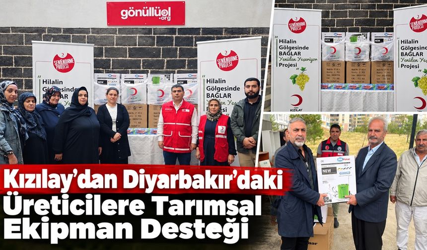 Kızılay’dan Diyarbakır’da Ekipman Desteği