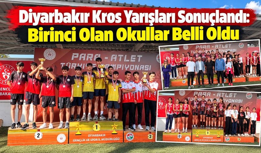 Diyarbakır Kros Yarışları Sonuçlandı: Birinci Olan Okullar Belli Oldu