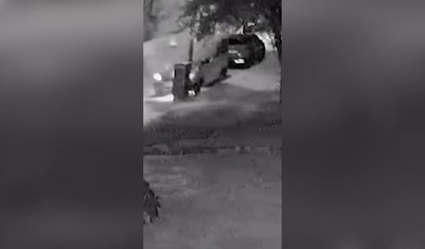 Park halindeki hafif ticari araç yandı