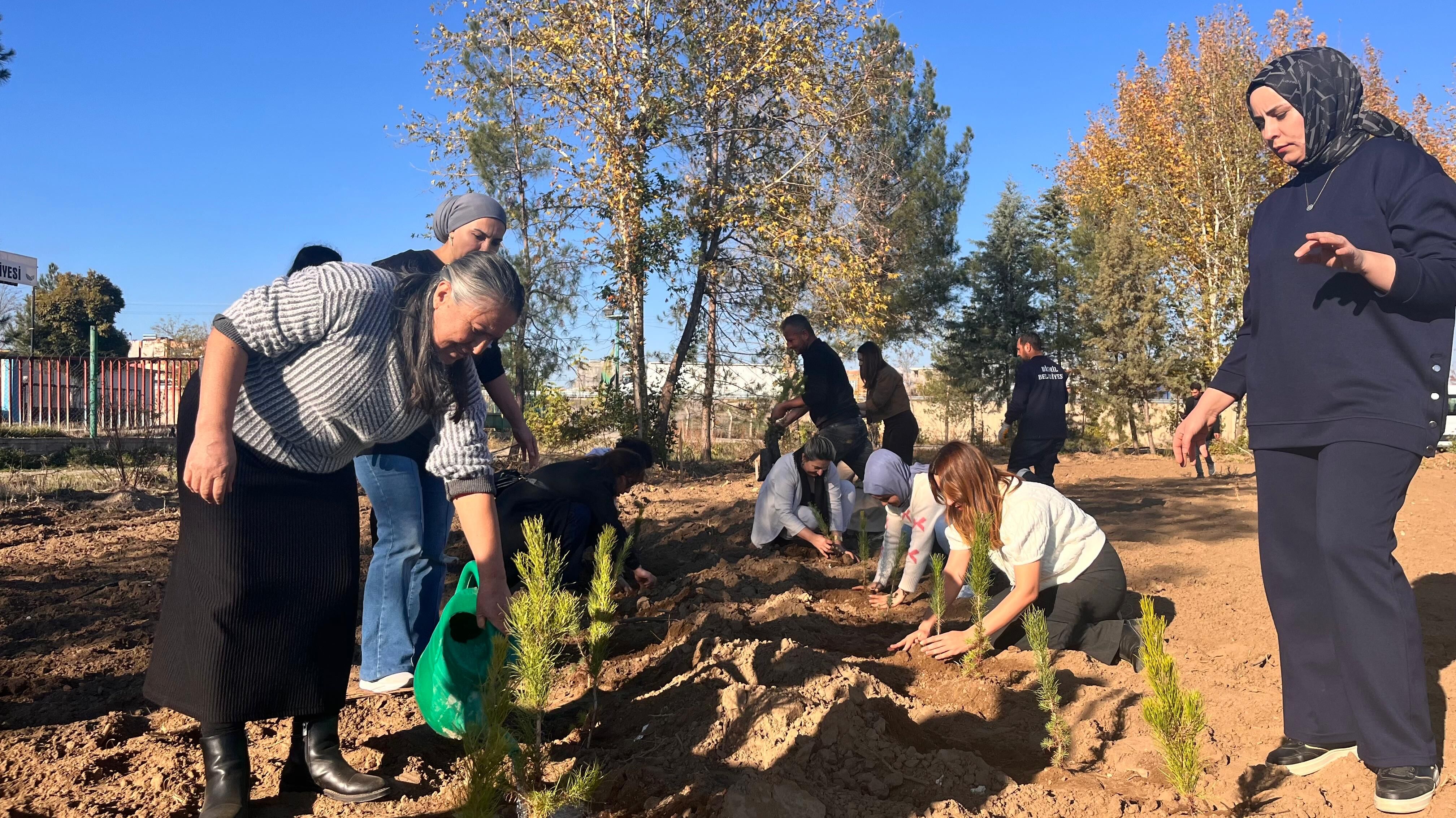 Bismil’de Kadın Mücadelesi Için Onlarca Fidan Toprakla Buluştu (3)