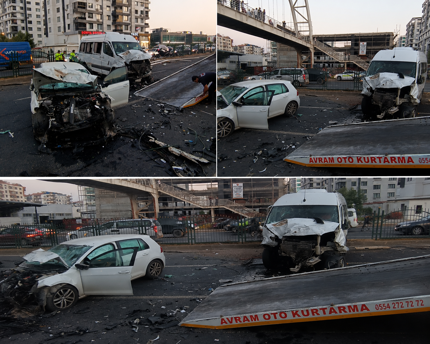 Şanlıurfa Yolunda Korkunç Kaza: Transit ile Otomobil Çarpıştı, 3 Yaralı