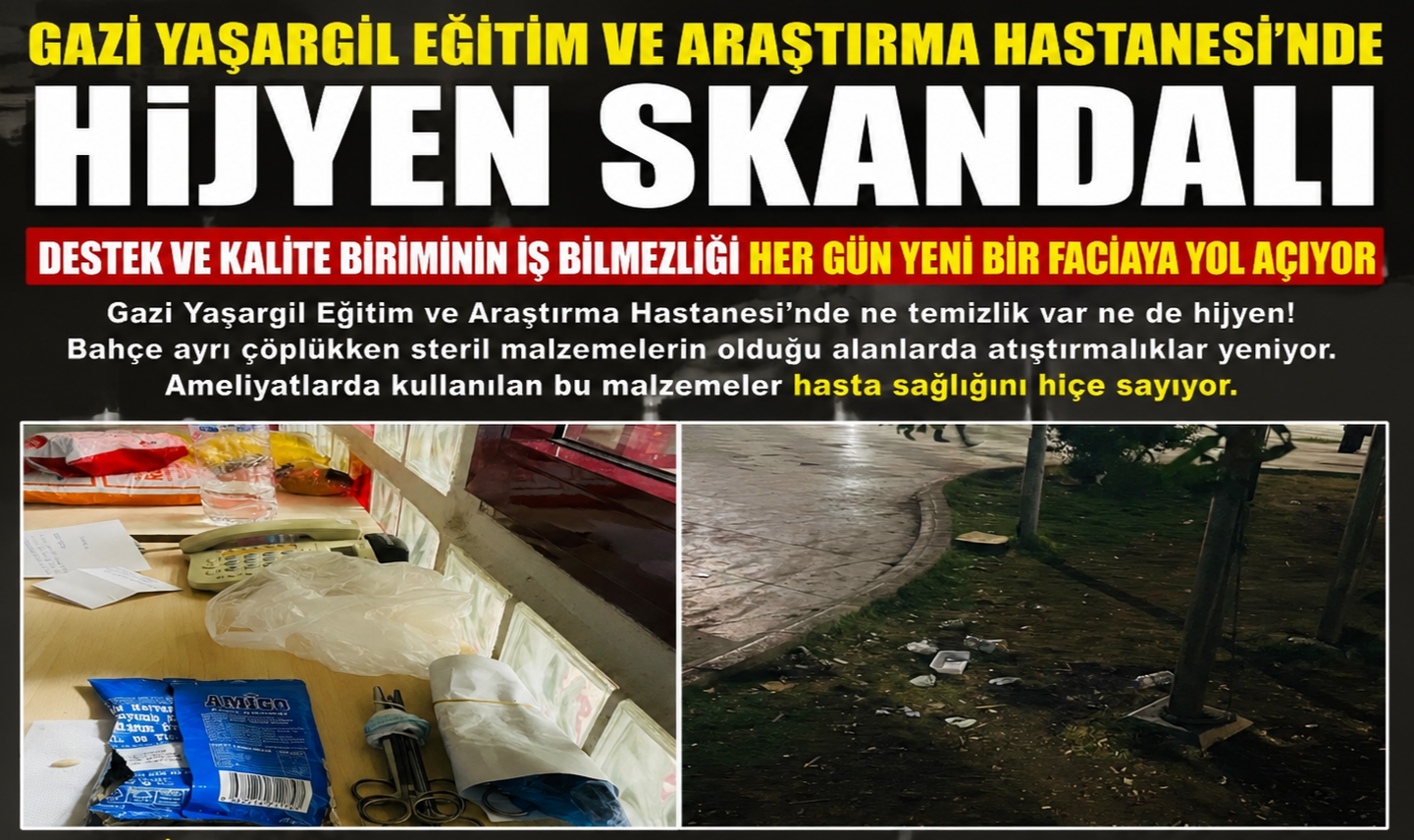 Gazi Yaşargil Eğitim ve Araştırma Hastanesi'ndeki görüntüler İçler acısı!