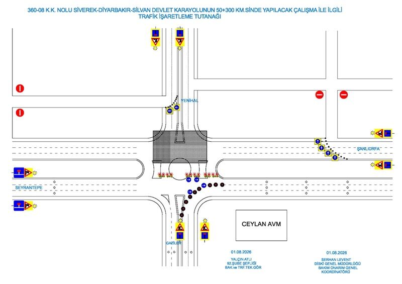 Yenihal kavşağı geçici olarak trafiğe kapandı