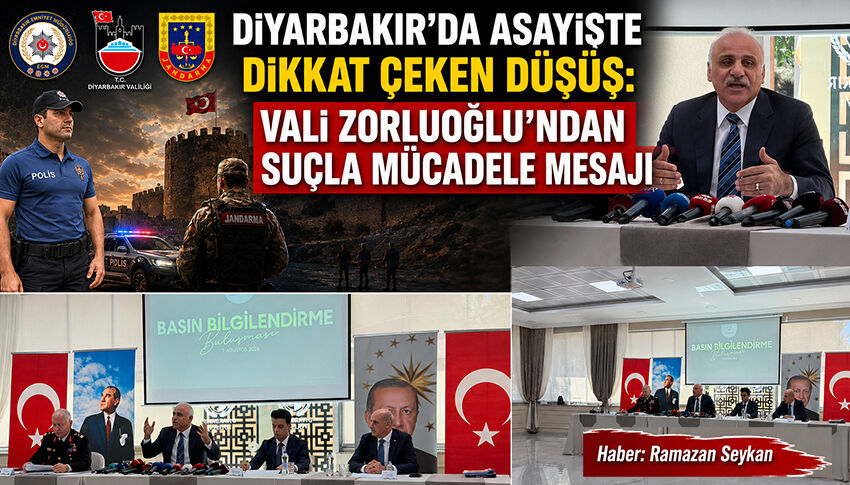 Diyarbakır'da Asayişte Dikkat Çeken Düşüş: Vali Zorluoğlu'ndan Suçla Mücadele Mesajı