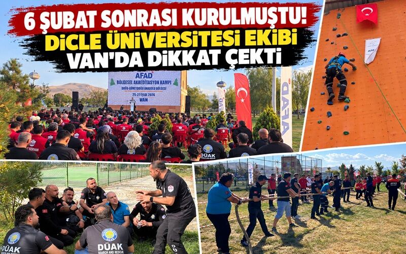 6 Şubat Sonrası Kurulmuştu! Dicle Üniversitesi Ekibi Van’da Dikkat Çekti