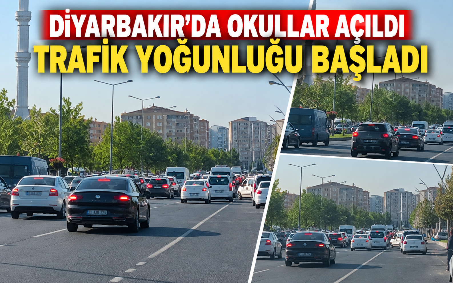 Diyarbakır’da Okullar Açıldı, Trafik Yoğunluğu Başladı
