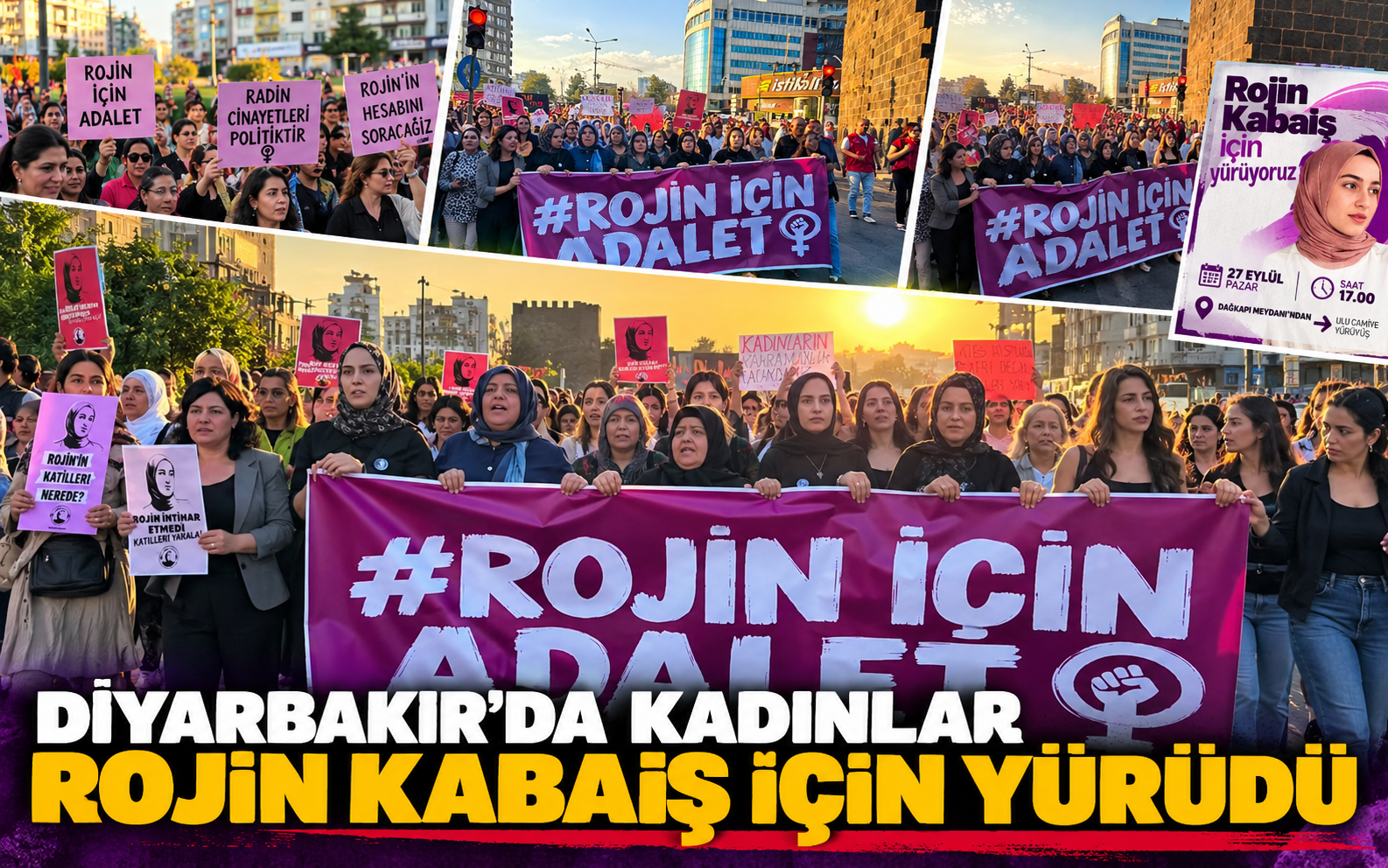 Diyarbakır’da Kadınlar Rojin Kabaiş İçin Yürüdü