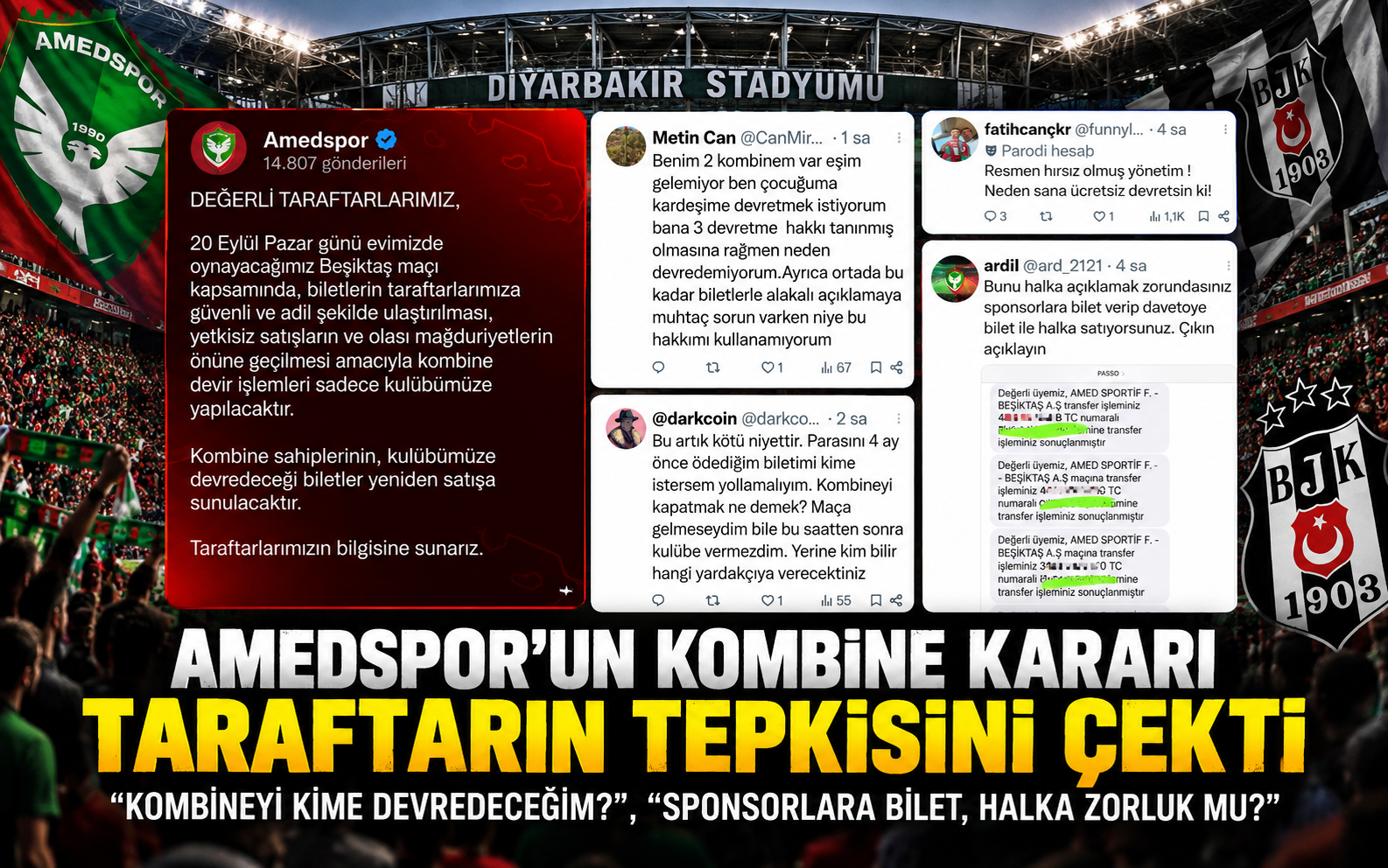 Amedspor’un Beşiktaş Maçı Öncesi Kombine Kararı Tepki Çekti