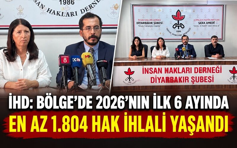 İHD: Bölge'de 2026'nın İlk 6 Ayında En Az 1.804 Hak İhlali Yaşandı