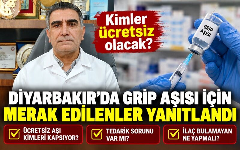 Diyarbakır’da Grip Aşısı İçin Merak Edilenler Yanıtlandı: Kimler Ücretsiz Olacak?